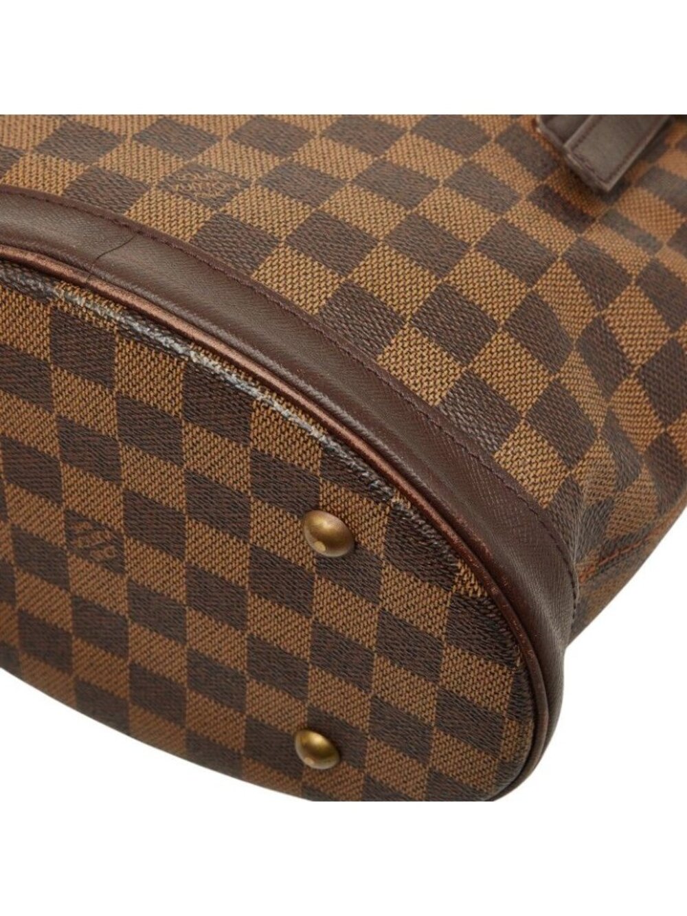 Louis Vuitton Damier Marais Tote Shoulder Bag Brown Leather - Picture 6 of 10